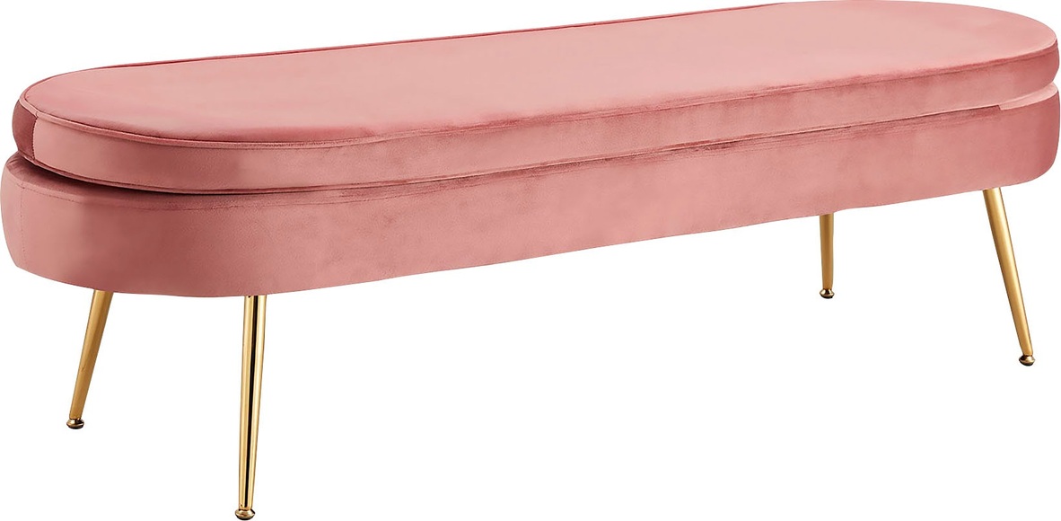 SalesFever Sitzbank »Clam«, mit hohem Sitzkissen, Sitzpouf oval lang