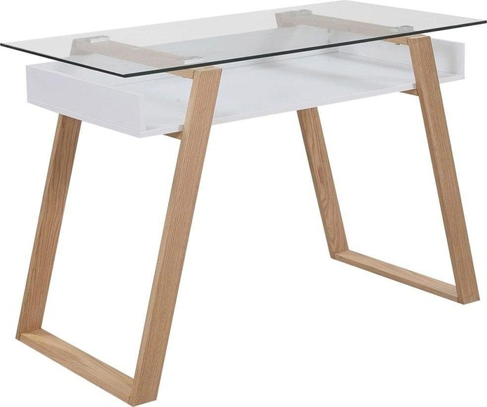 Schreibtisch 110x55x75cm natur-weiss