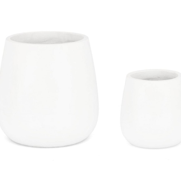Pflanzentopf Hoian weiss (2er-Set)