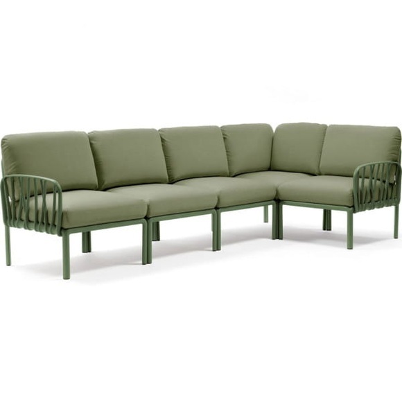 Nardi - 5-Sitzer Sofa Komodo Kaki-Dunkelgrün (135,5 x 294 x 78/154 cm)