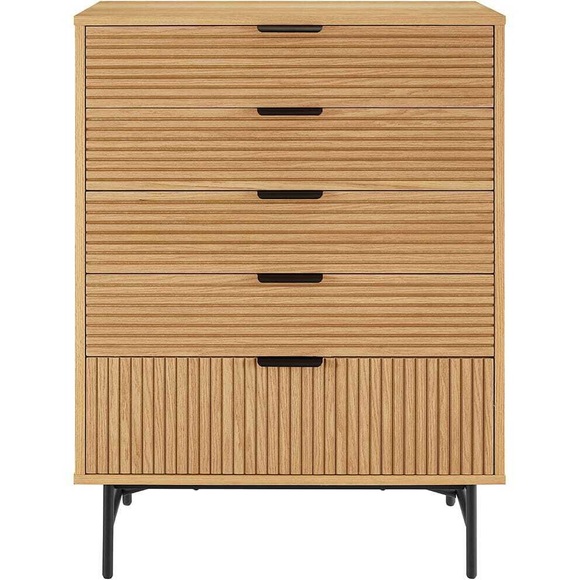 Kommode Flubna natur schwarz hoch 113