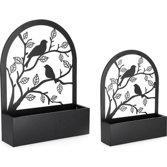 Blumenkasten Rosalinda schwarz (2er-Set)