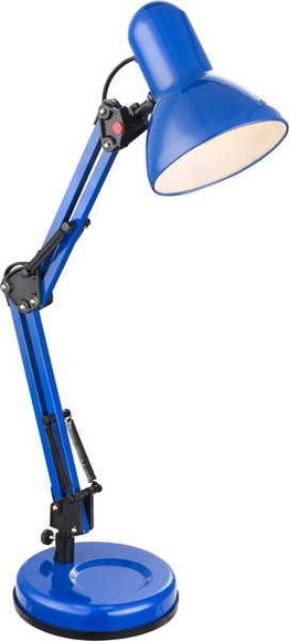 GLOBO FAMOUS Tischleuchte Metall blau, Kunststoff, beweglich, Schalter, BxH:420x620, e