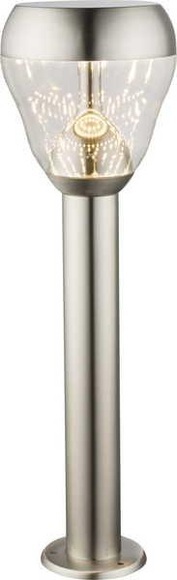 GLOBO MONTE Außenleuchte Edelstahl, Glas klar, IP44, D:150, H:500, AL:150, inkl. 1xLED