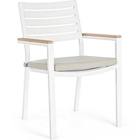 Garten Armlehnstuhl Belmar weiss