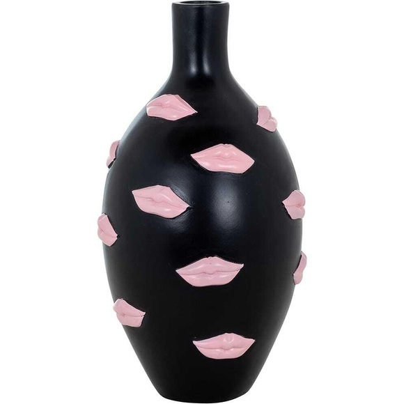 Vase Kisses schwarz gross