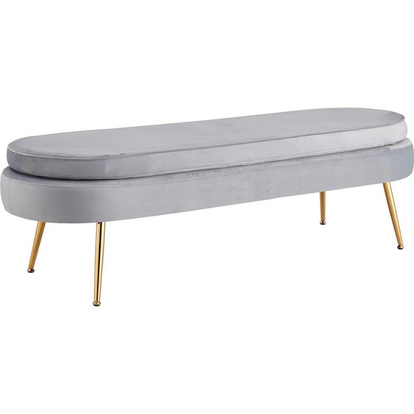 SalesFever Sitzbank »Clam«, mit hohem Sitzkissen, Sitzpouf oval lang