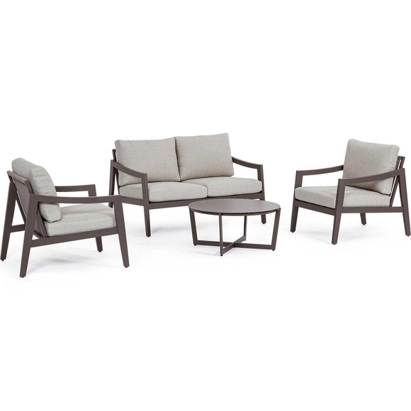 Sitzgruppe Sirenus coffee (4er-Set)