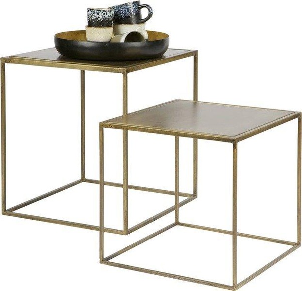 Beistelltisch Metallic Messing (2er-Set)