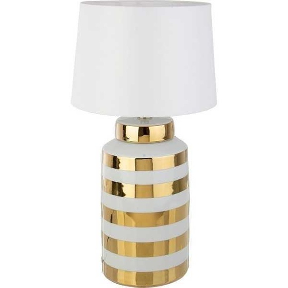 Tischlampe Honey Porzellan gold