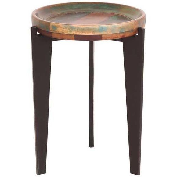 Beistelltisch Altholz rund 39x39