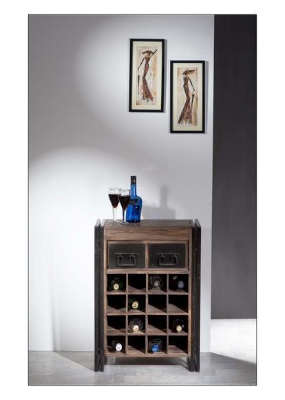 Weinregal Natural Factory natur antikschwarz 58x80