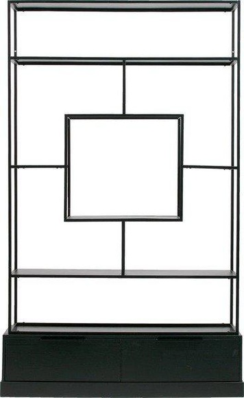 Metallregal Fons 2 Holzschubladen (FSC) schwarz