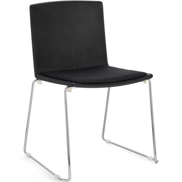 Stuhl Giulia chrom schwarz