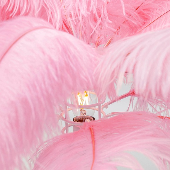 Tischleuchte Feather Palm pink 60