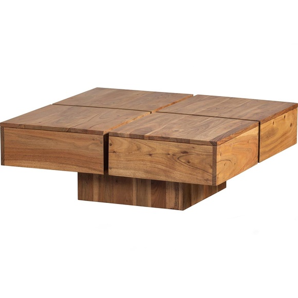 Couchtisch Lyra Akazie natur 80x80