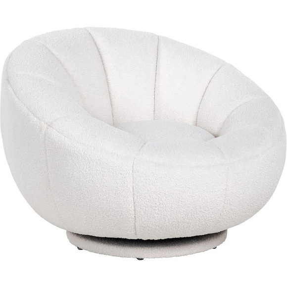 Drehsessel Kendall Bouclé weiss