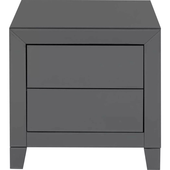 Kommode Klein Luxury Push 2 Schübe grau