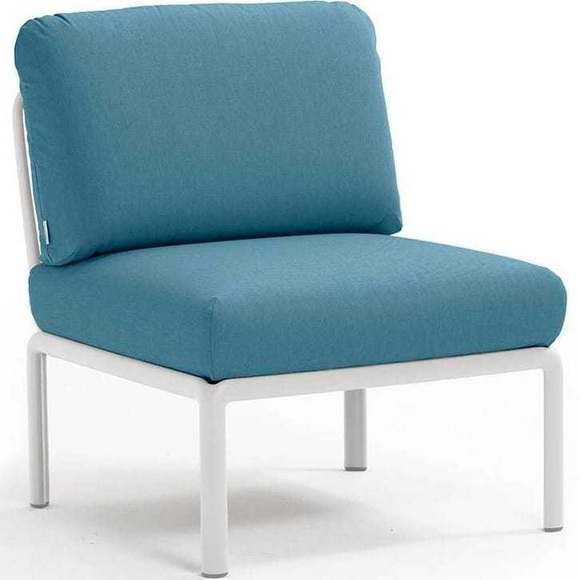 Nardi - Sessel ohne Armlehnen Komodo Weiss-Blau (135,5 x 72 x 78 cm)