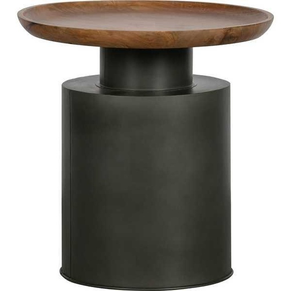 Beistelltisch Dua Holz Metall schwarz