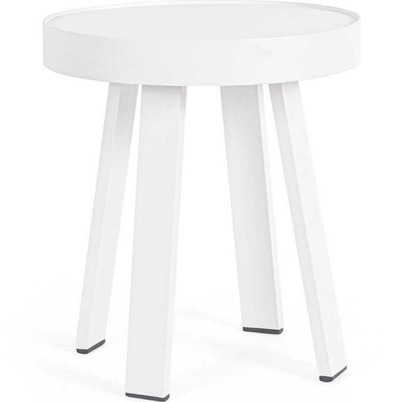Garten Couchtisch Spyro weiss rund 41