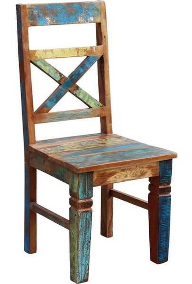 Holzstuhl Vintage Colored Agra bunt