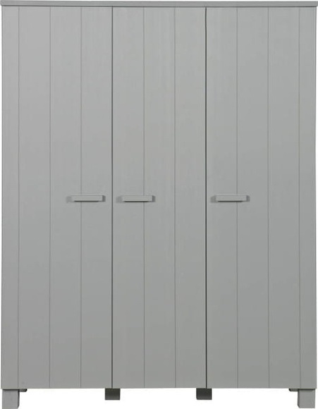 Schrank Dennis 3 Türen Kiefer Betongrau (FSC)