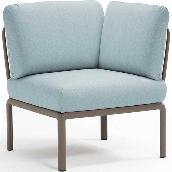 Nardi - Ecksessel ohne Armlehnen Komodo Dunkles Beige - HellBlau (135,5 x 78 x 78 cm)