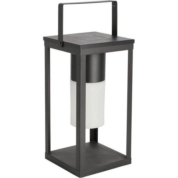 Solarleuchte LED schwarz 17x17x38