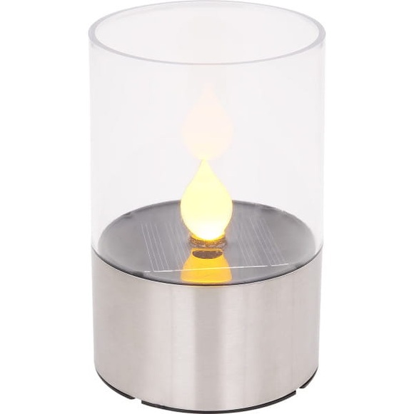 Solarleuchte Edelstahl 1xLED