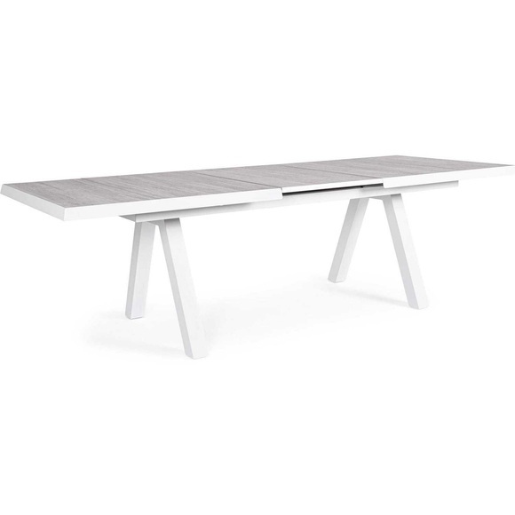 Garten Ausziehtisch Krion weiss 205-265x103