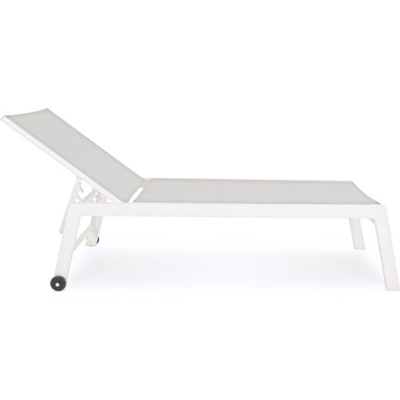 Rollenliege Hilde hoch weiss Cloud