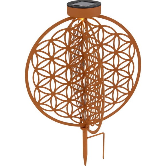 Solarleuchte Metall rostfarben 1xLED