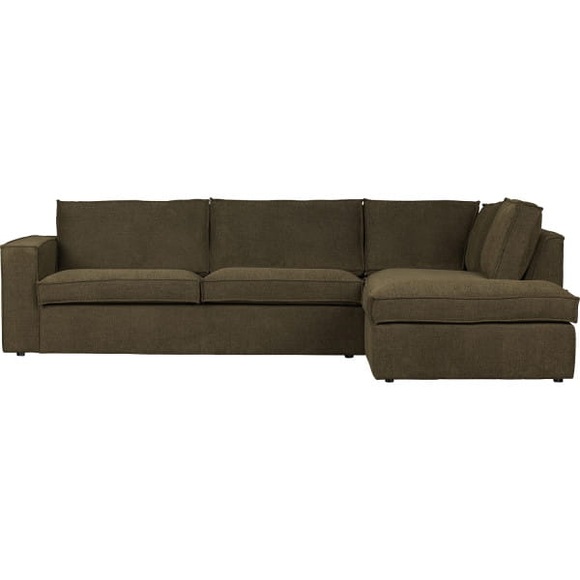 Ecksofa Freddie rechts warmgrün