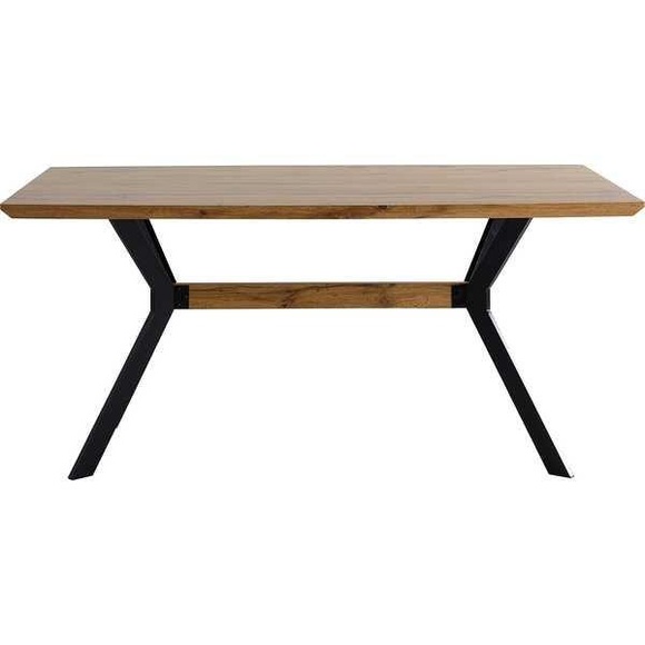 Mobilia - Tisch 160x90 cm - natur, Beine schwarz
