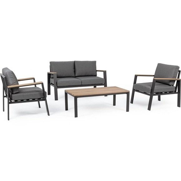 Gartenlounge Belmar anthrazit (4er-Set)