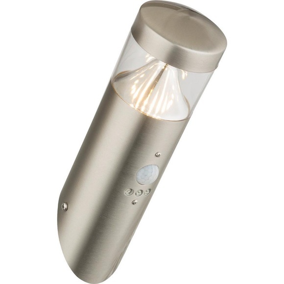GLOBO FOSCA Außenleuchte Edelstahl, Kunststoff klar, aufwärts, IP44, Sensor:100°, Reic