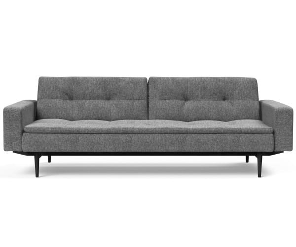 Innovation Bettsofa Dublexo Styletto Black Wood mit Armlehnen