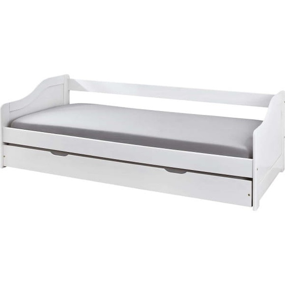 Sofabett Leonard 2-in-1 weiss 80x190 inkl. 2 Rollroste