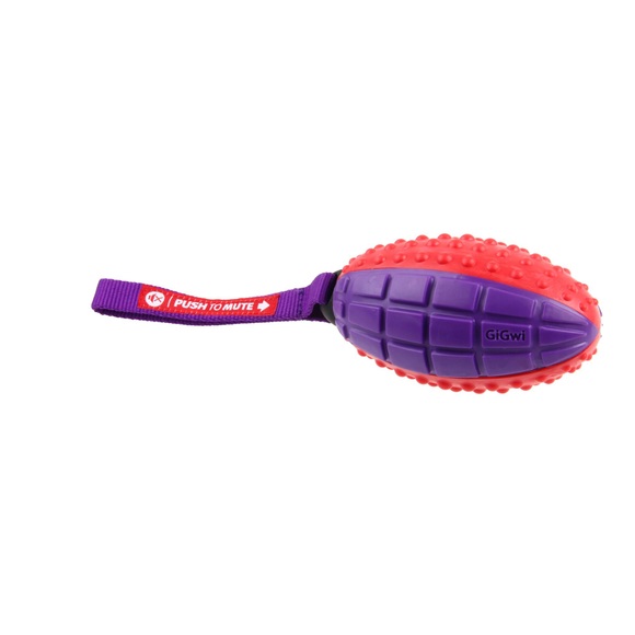 Gigwi Push to mute Rugby Ball rot/violett