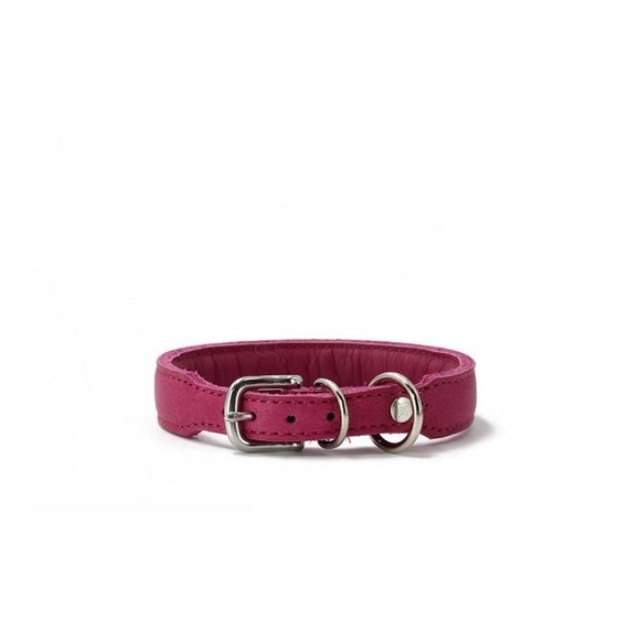 Maul Lederwaren Hundehalsband Mono Pop - Himbeere -