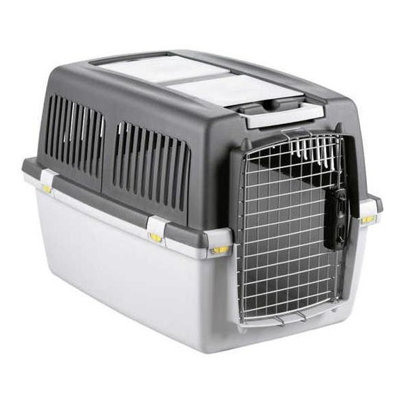 Trixie Transportbox Gulliver + Vetbed® Isobed SL Hundedecke Paw - Box Größe 6 + Decke L 100 x B 75 cm