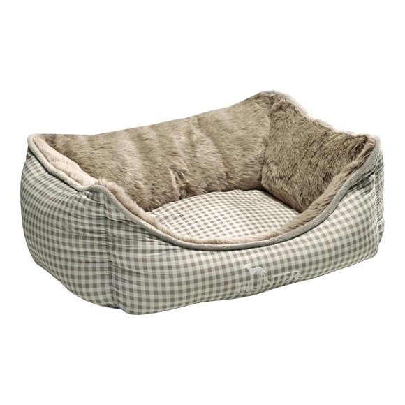 Hunter Hundesofa Astana mit Fellimitat - Karo beige
