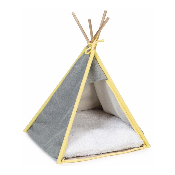 Beeztees Tipi Zelt Aika grau/gelb