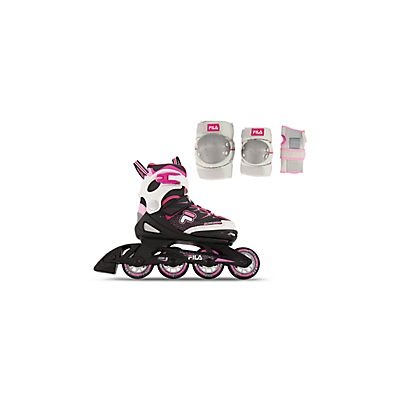 Combo Mädchen Inlineskates + Schoner Set