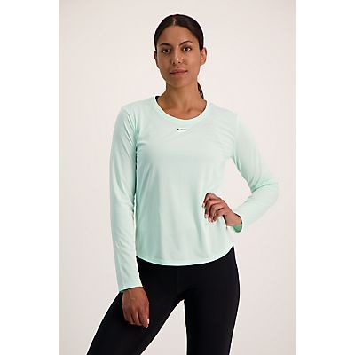 Nike Dri-Fit One STD Longsleeve Damen - Mint, Schwarz