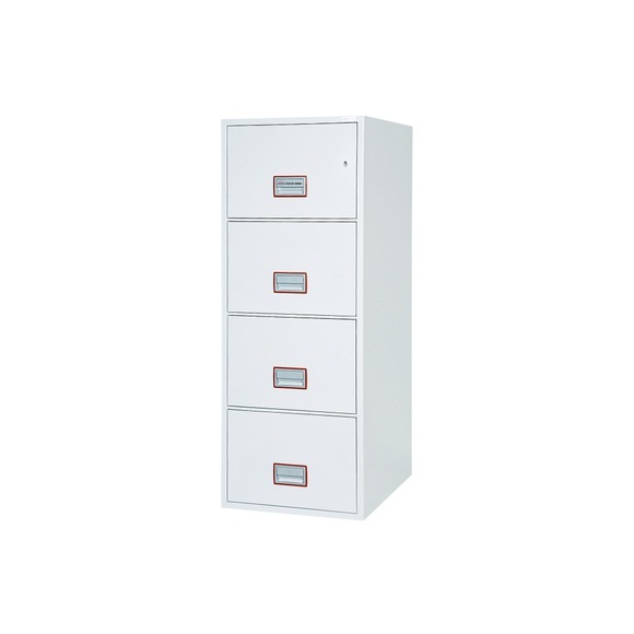 Phoenix World Class Vertical Fire File Feuersicherer Hängeregistraturschrank 49 L FS2254K Schlüsel Weiß 525 x 675 x 1.405 mm