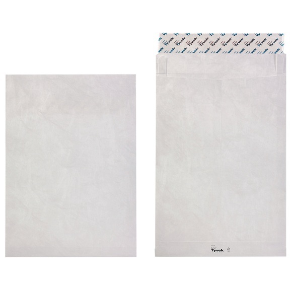 Tyvek Faltenversandtaschen B4 70 g/m² Weiß Ohne Fenster Abziehstreifen 250 x 353 mm 20 Stück
