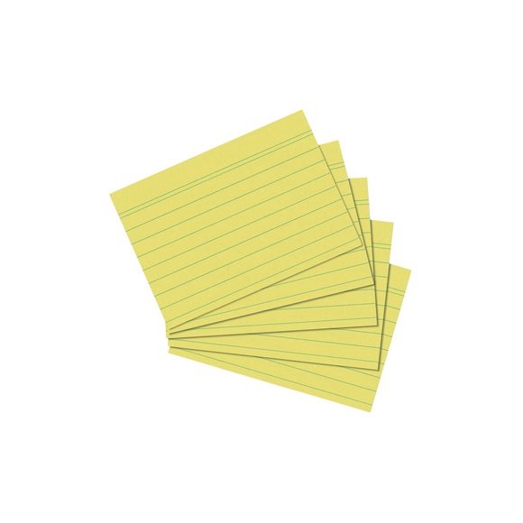 herlitz Karteikarten DIN A5 100 Karten Gelb 21 x 14,8 cm 100 Stück