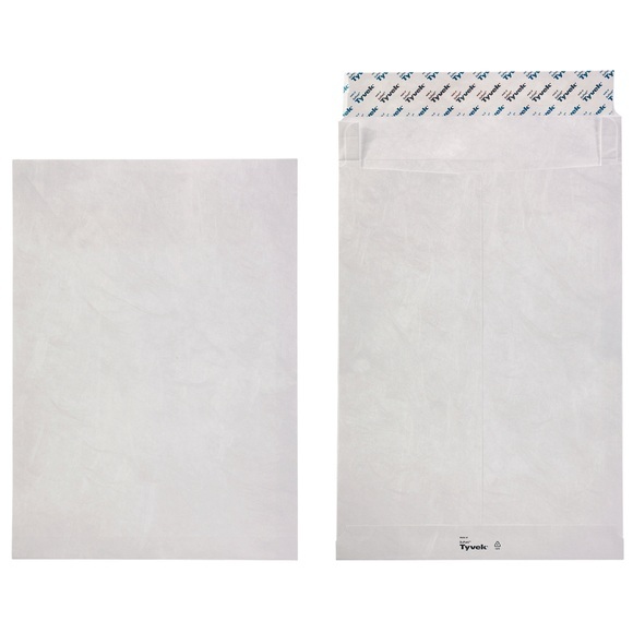 Tyvek Versandtaschen B4 70 g/m² Weiß Ohne Fenster Abziehstreifen 250 x 353 mm 100 Stück